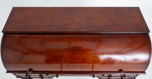 IMPRESSIVE WILLIAM IV MAHOGANY CYLINDER DESK - ADDITIONAL PHOTO 12