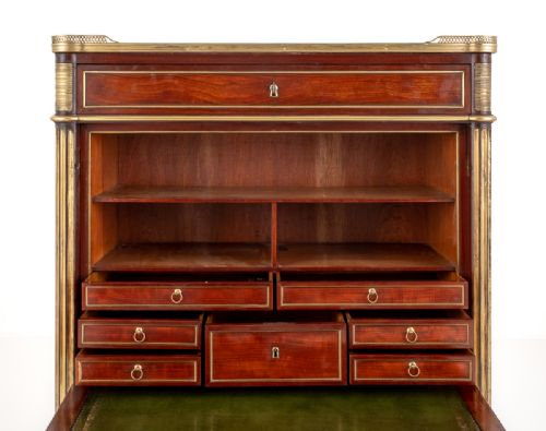 GOOD QUALITY FRENCH MAHOGANY ESCRITOIRE - ADDITIONAL PHOTO 2
