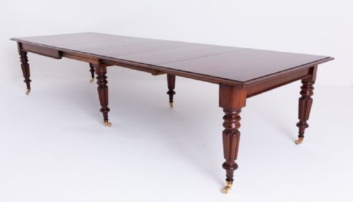 WONDERFUL 14 SEAT WILLIAM IV MAHOGANY DINING TABLE - ADDITIONAL PHOTO 6