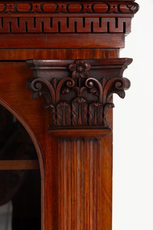 fig 1. Most Unusual Victorian Mahogany Bookcase