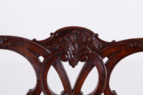 SET OF 8 62 MAHOGANY CHIPPENDALE STYLE DINING CHAIRS - ADDITIONAL PHOTO 8