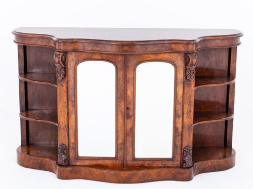 VICTORIAN BURR WALNUT CREDENZA - ADDITIONAL PHOTO 1