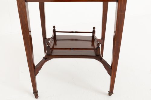 ROSEWOOD INLAID ENVELOPE CARD TABLE - ADDITIONAL PHOTO 8