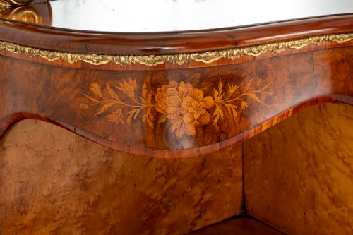 WONDERFUL VICTORIAN BURR WALNUT MIRRORED BACK CREDENZA - ADDITIONAL PHOTO 1
