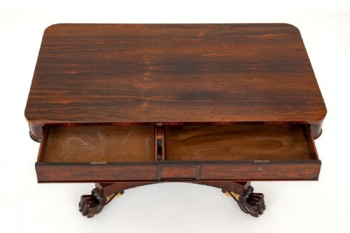 REGENCY ROSEWOOD LIBRARY TABLE - ADDITIONAL PHOTO 3