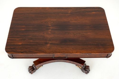 REGENCY ROSEWOOD LIBRARY TABLE - ADDITIONAL PHOTO 4