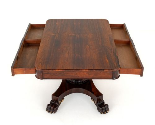 REGENCY ROSEWOOD LIBRARY TABLE - ADDITIONAL PHOTO 6
