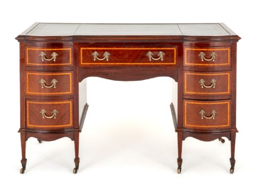 SHERATON REVIVAL MAHOGANY WRITING DESK - ADDITIONAL PHOTO 2