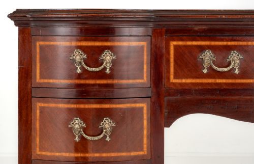 SHERATON REVIVAL MAHOGANY WRITING DESK - ADDITIONAL PHOTO 3