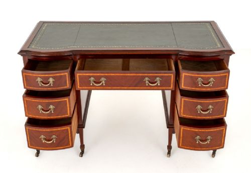 SHERATON REVIVAL MAHOGANY WRITING DESK - ADDITIONAL PHOTO 4