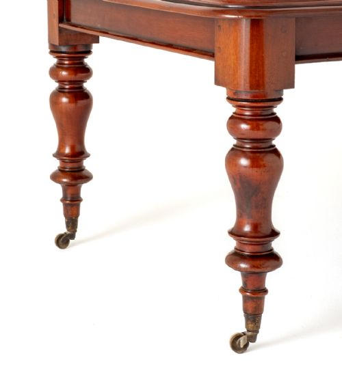 VICTORIAN MAHOGANY 2 LEAF EXTENDING DINING TABLE - ADDITIONAL PHOTO 5