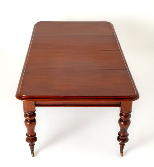 VICTORIAN MAHOGANY 2 LEAF EXTENDING DINING TABLE - ADDITIONAL PHOTO 6