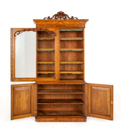 STUNNING VICTORIAN WALNUT BOOKCASE - ADDITIONAL PHOTO 6