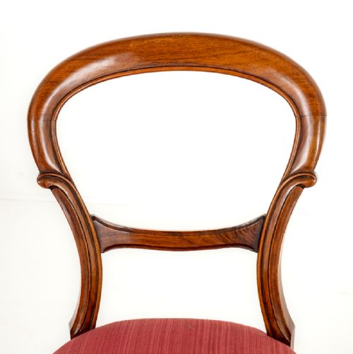 PAIR OF VICTORIAN WALNUT CABRIOLE LEG CHAIRS - ADDITIONAL PHOTO 4