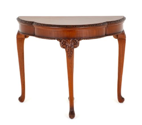 MAHOGANY QUEEN ANNE STYLE GAMES TABLE - ADDITIONAL PHOTO 3