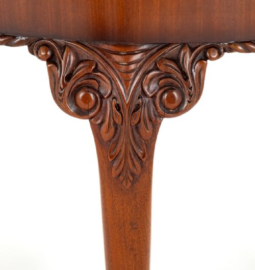 MAHOGANY QUEEN ANNE STYLE GAMES TABLE - ADDITIONAL PHOTO 2
