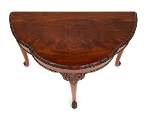 MAHOGANY QUEEN ANNE STYLE GAMES TABLE - ADDITIONAL PHOTO 5
