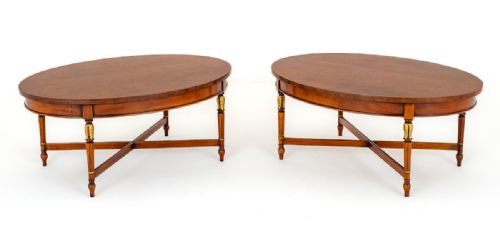 Matching Pair of Walnut Coffee Tables