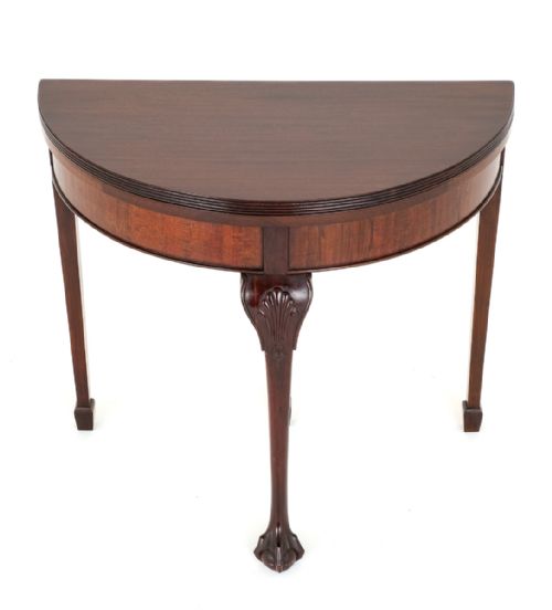 MAHOGANY CHIPPENDALE STYLE CARD TABLE - ADDITIONAL PHOTO 3