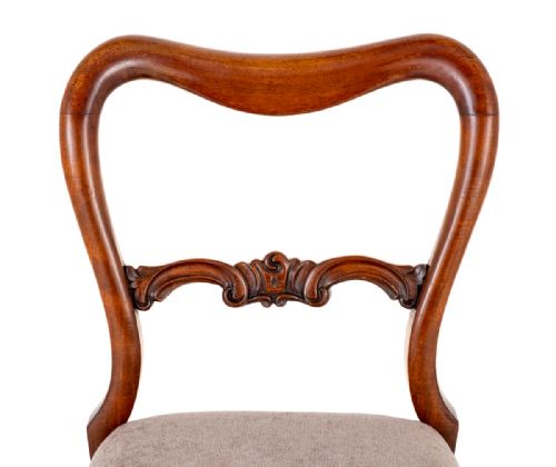 SET OF 6 VICTORIAN MAHOGANY DINING CHAIRS - ADDITIONAL PHOTO 4