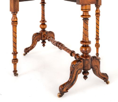 VICTORIAN BURR WALNUT SUTHERLAND TABLE - ADDITIONAL PHOTO 6