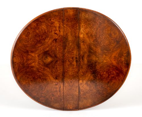 VICTORIAN BURR WALNUT SUTHERLAND TABLE - ADDITIONAL PHOTO 7