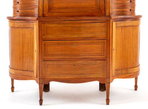 STUNNING SATINWOOD BUREAU CABINET - ADDITIONAL PHOTO 1