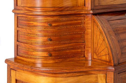 STUNNING SATINWOOD BUREAU CABINET - ADDITIONAL PHOTO 4