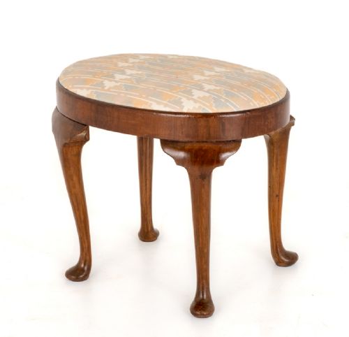 QUEEN ANNE STYLE WALNUT STOOL - ADDITIONAL PHOTO 1
