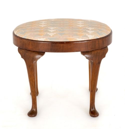QUEEN ANNE STYLE WALNUT STOOL - ADDITIONAL PHOTO 5