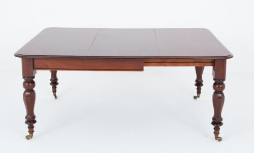 Victorian Mahogany 1 Leaf Extending Dining Table