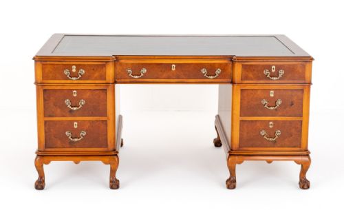 fig 1. Walnut Pedestal Desk