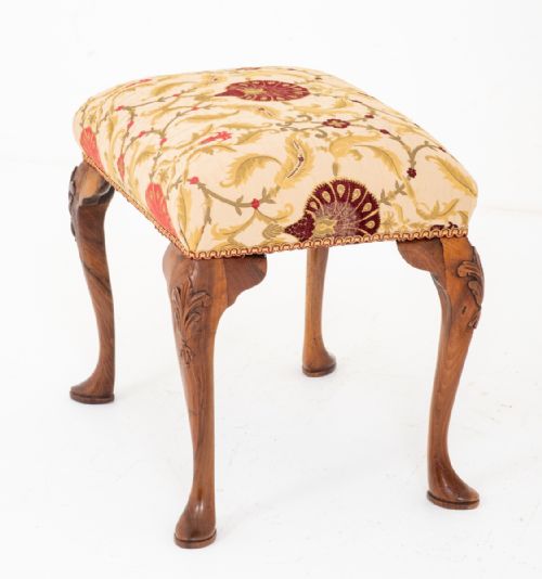 PRETTY QUEEN ANNE STYLE STOOL - ADDITIONAL PHOTO 1