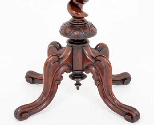 UNUSUAL MAHOGANY DROP LEAF OCCASIONAL TABLE - ADDITIONAL PHOTO 1