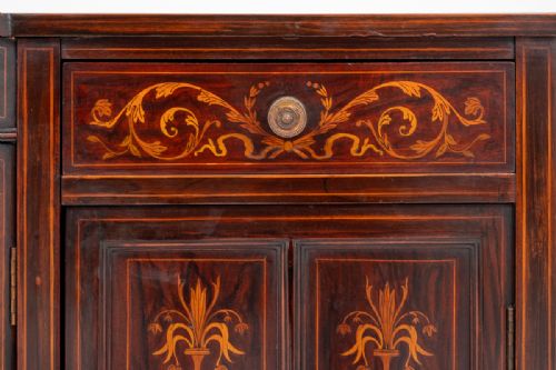 SUPERB EDWARDS AND ROBERTS INLAID SIDE CABINET - ADDITIONAL PHOTO 7