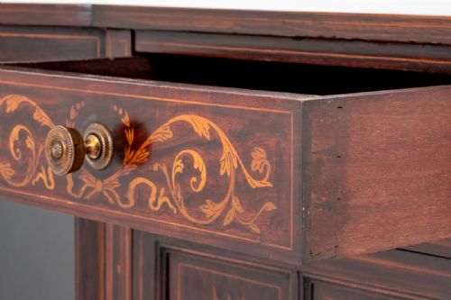 SUPERB EDWARDS AND ROBERTS INLAID SIDE CABINET - ADDITIONAL PHOTO 2