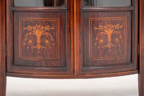SUPERB EDWARDS AND ROBERTS INLAID SIDE CABINET - ADDITIONAL PHOTO 4