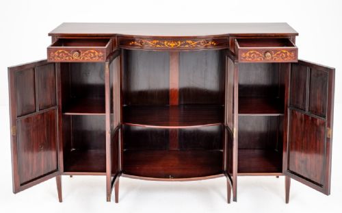 SUPERB EDWARDS AND ROBERTS INLAID SIDE CABINET - ADDITIONAL PHOTO 9