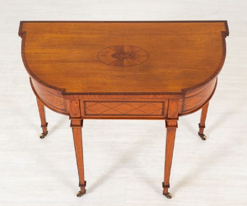 fig 1. Satinwood Card Table in the Hepplewhite Style