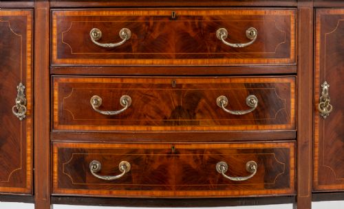 SUPERB SHERATON REVIVAL MAHOGANY SIDEBOARD - ADDITIONAL PHOTO 1