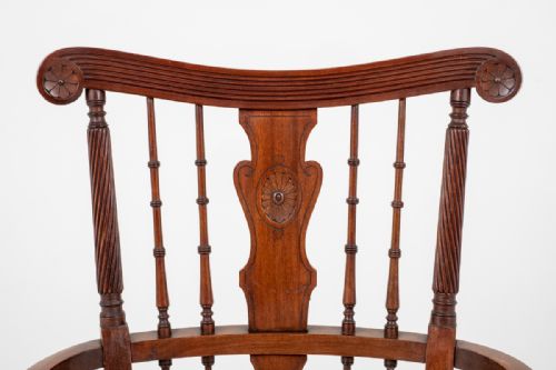 UNUSUAL MAHOGANY ARM CHAIR - ADDITIONAL PHOTO 2
