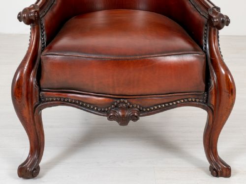 VICTORIAN ROSEWOOD CABRIOLE LEG ARM CHAIR - ADDITIONAL PHOTO 1