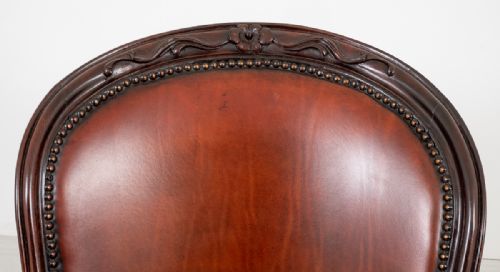 VICTORIAN ROSEWOOD CABRIOLE LEG ARM CHAIR - ADDITIONAL PHOTO 3