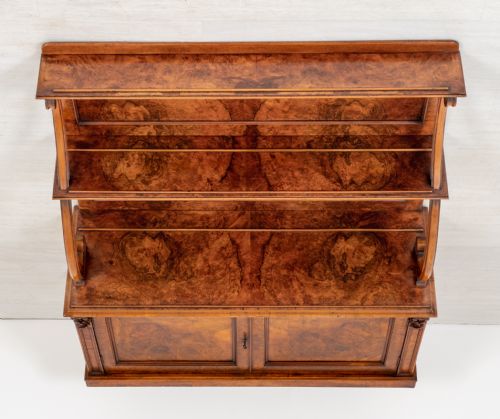 UNUSUAL BURR WALNUT WILLIAM IV SIDE CABINET - ADDITIONAL PHOTO 8