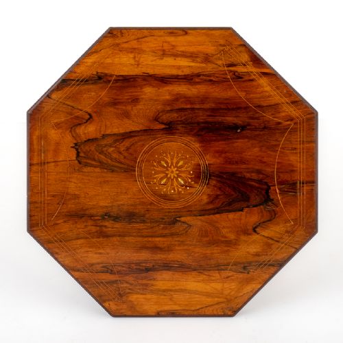 ROSEWOOD OCTAGONAL OCCASIONAL TABLE - ADDITIONAL PHOTO 4