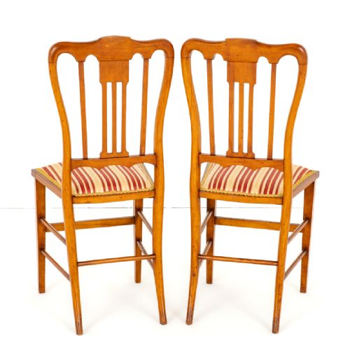 PAIR OF SATINWOOD BEDROOM CHAIRS - ADDITIONAL PHOTO 1