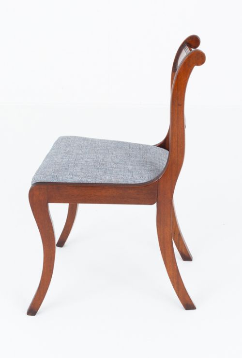 fig 1. Set of 6 (4 + 2) Mahogany Regency Revival Dining Chairs