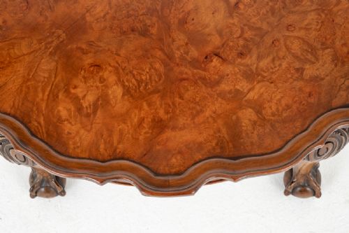 WALNUT QUEEN ANNE STYLE COFFEE TABLE - ADDITIONAL PHOTO 3