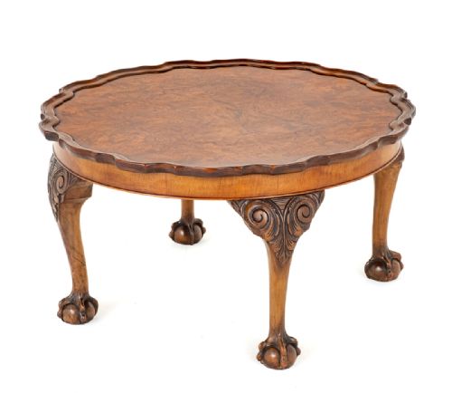 WALNUT QUEEN ANNE STYLE COFFEE TABLE - ADDITIONAL PHOTO 4