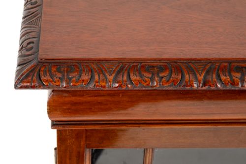 CHIPPENDALE STYLE 4 DOOR BREAKFRONT BOOKCASE - ADDITIONAL PHOTO 1
